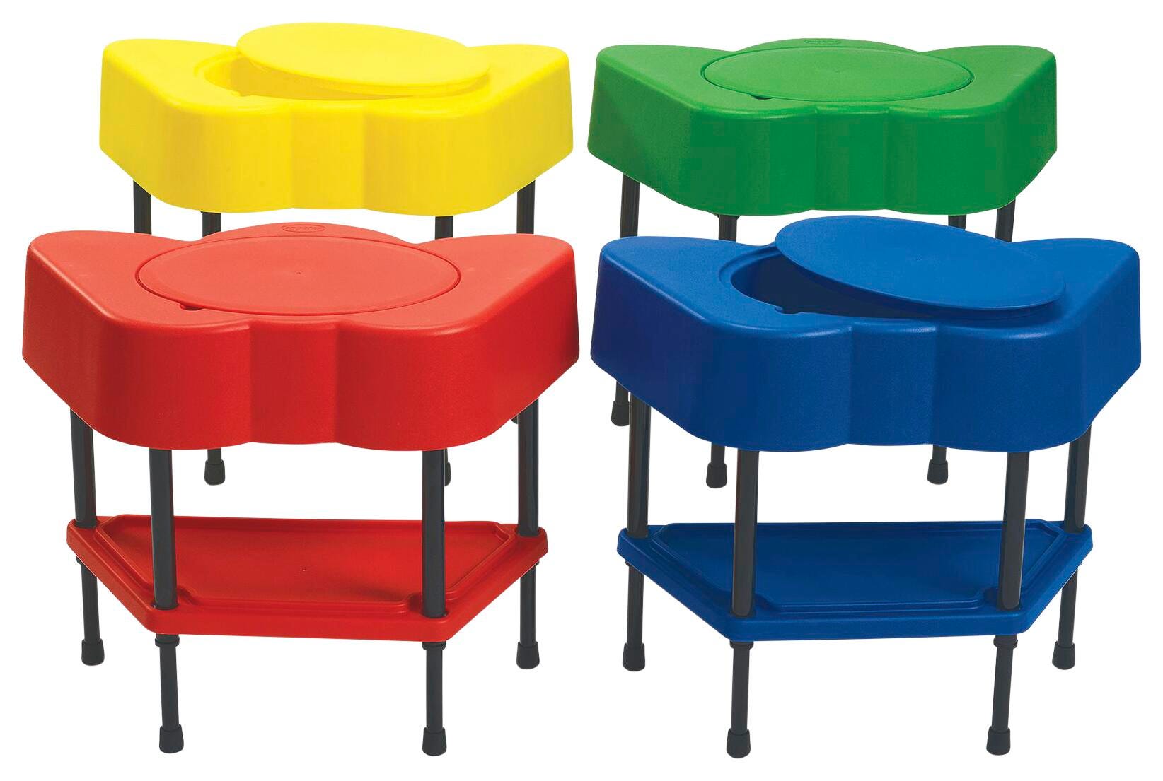 Angeles Adjustable Sensory Tables, Multiple Colors, 24 x 13 x 18-24, Set of 4, Item Number 2027750